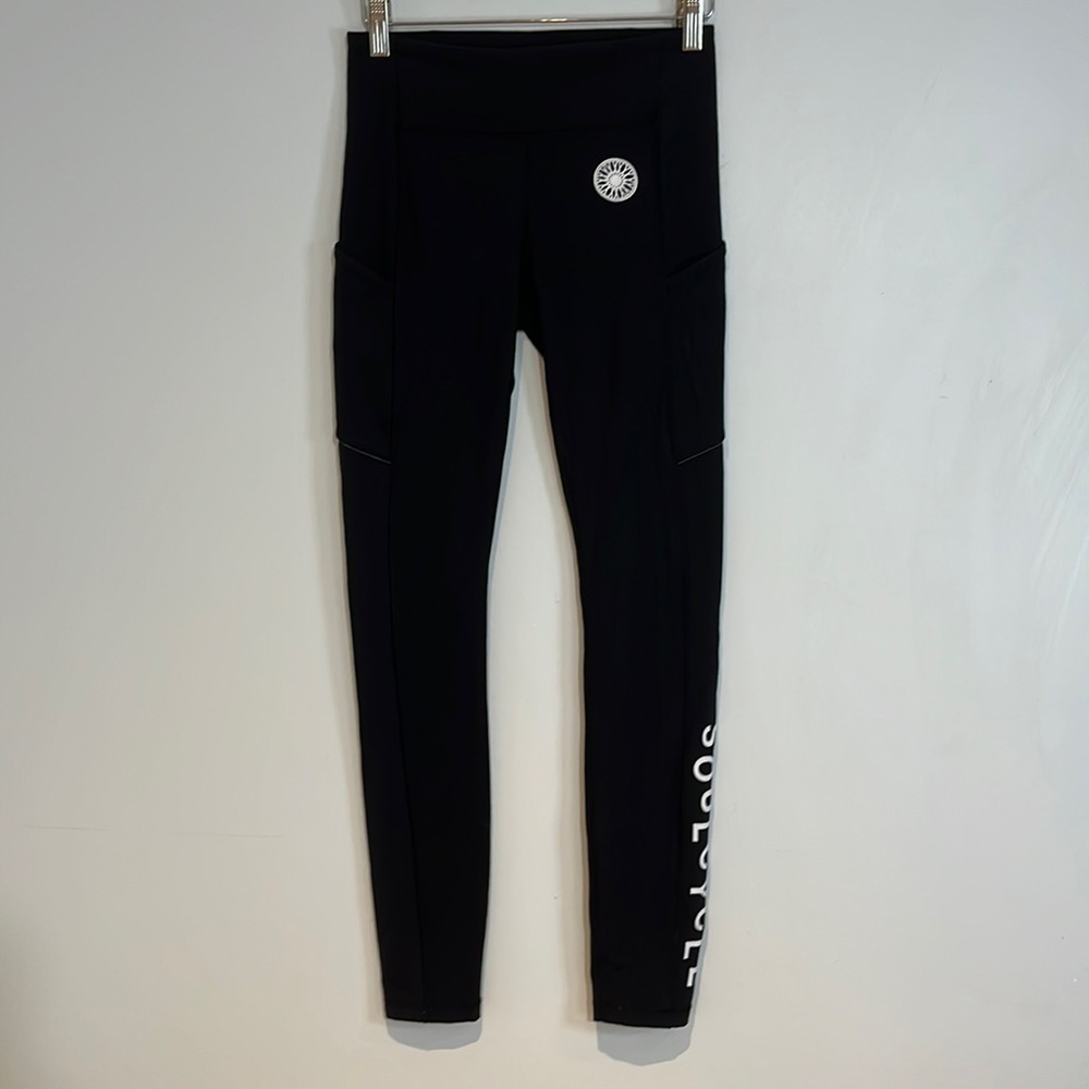 Lululemon SoulCycle black leggings with side pockets size 4